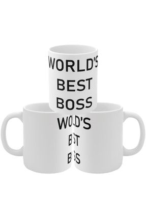 Beyaz The Office World's Best Boss Original Baskılı Kupa Bardak KPA12784