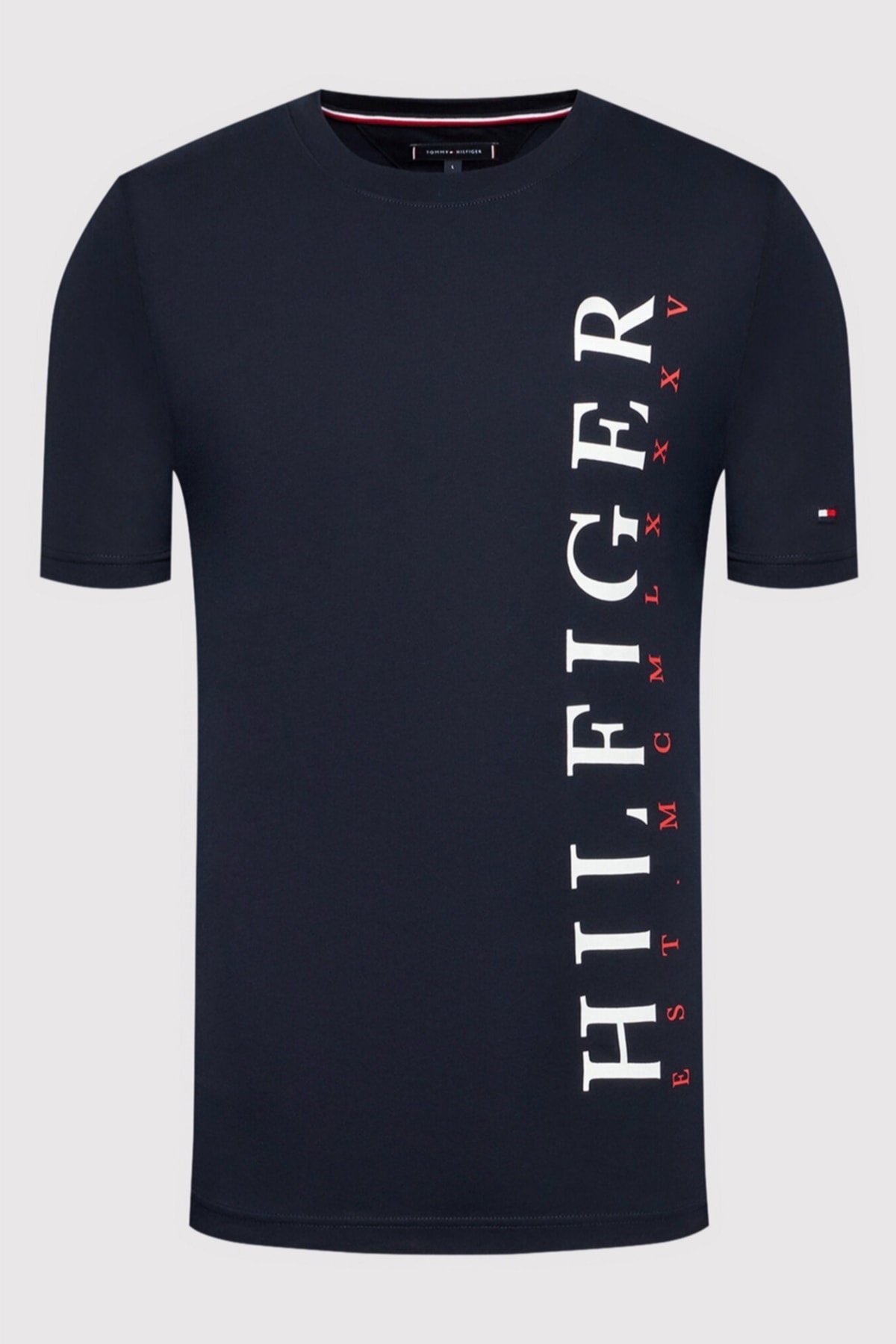 تیشرت مردانه آبی سرمه ای تامی هیلفیگر | XMW0MW22164X اورجینال - تصویر 5