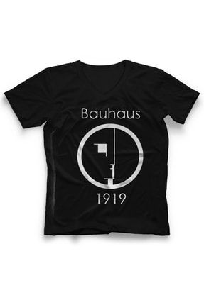 Bauhaus V Yaka Tişört Unisex T-shirt 166611QTF