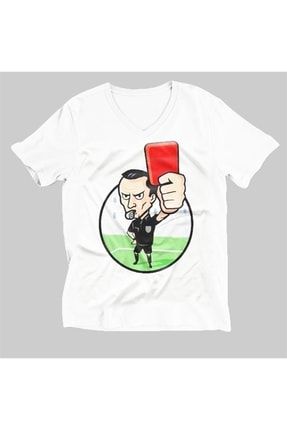 Hakem V Yaka Tişört Unisex T-shirt 179878QTF