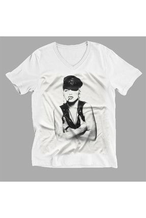Madonna V Yaka Tişört Unisex T-shirt 165811QTF