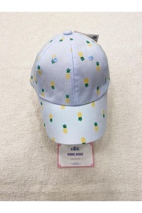 Kız Çocuk Kasket Şapka Ananas Desenli 4-8 Yaş Baş Çevresi 50-52 Cm pb810005