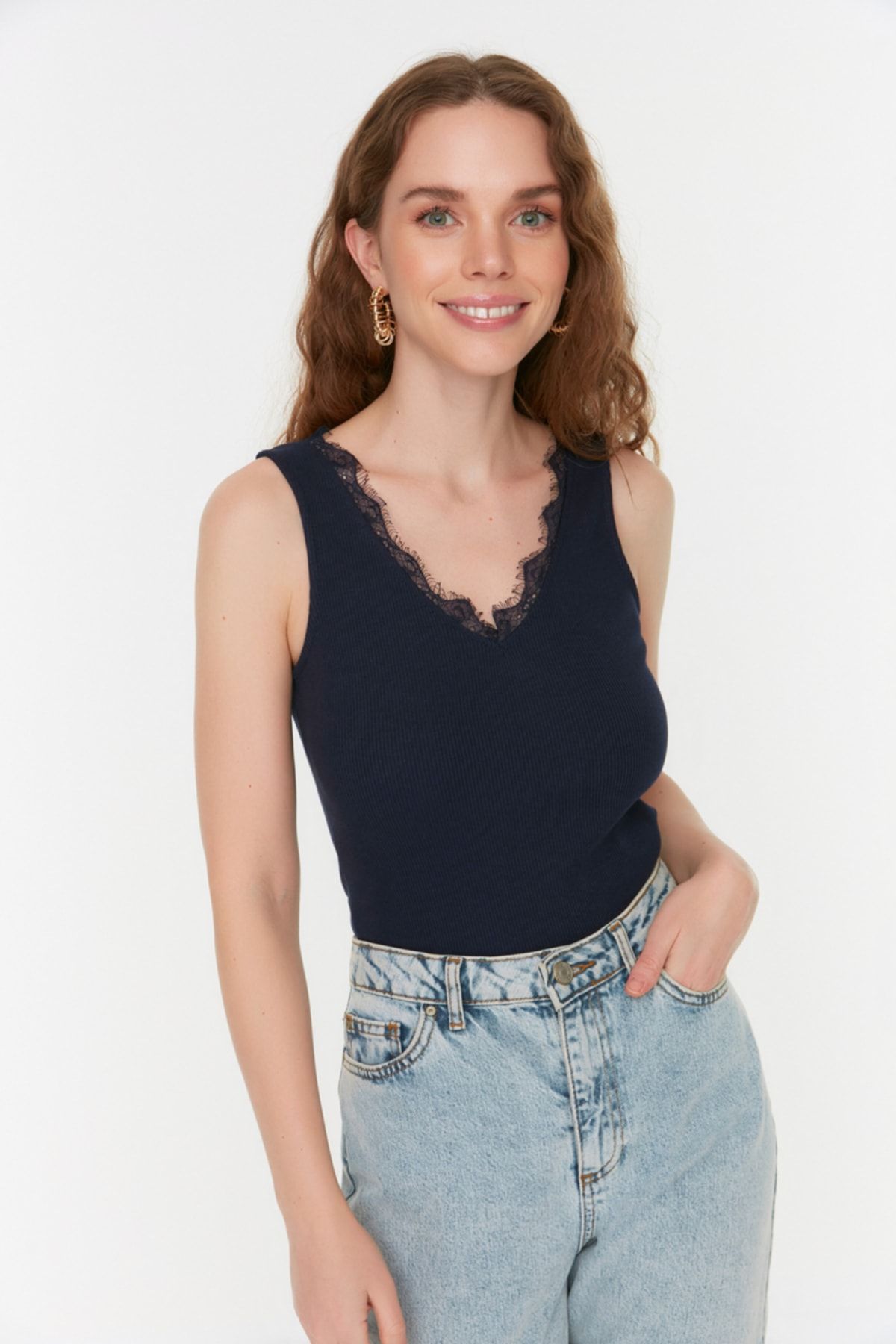 Trendyol Collection Camisole Dark blue Slim fit Trendyol