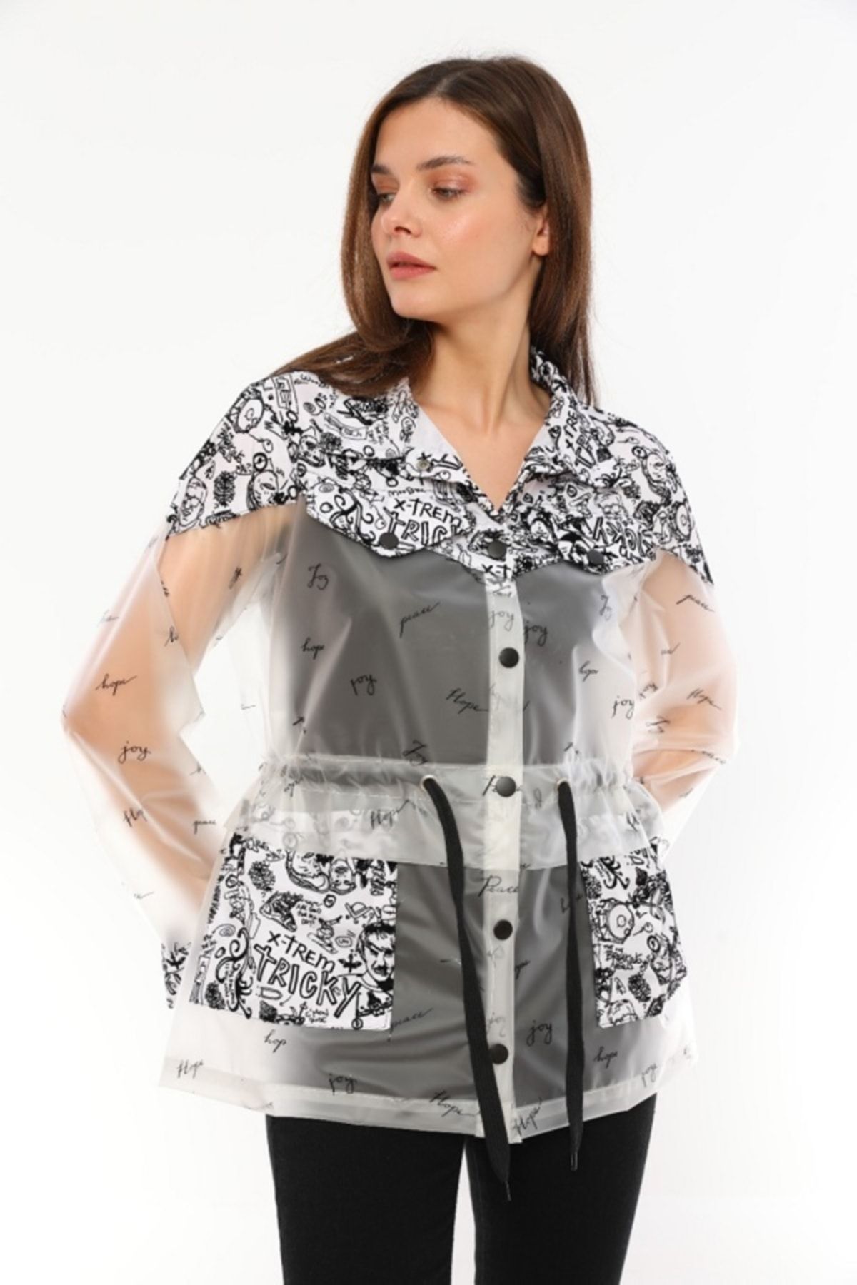 Clear raincoat sale plus size