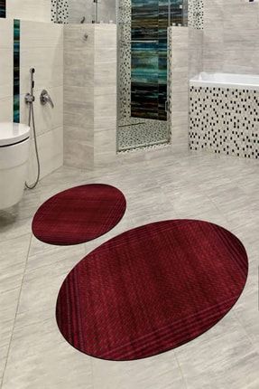 Oval Banyo Halısı Klozet Paspas Takımı Kaymaz O-dot-tk-ht645 O-DOT-TK-HT645