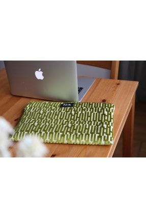 Yeşil Kesme Kadife Laptop Kılıfı LK-KY-131415