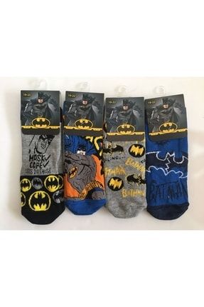 Batman Çocuk Soket Çorap 4'lü Set (19-22) 19006
