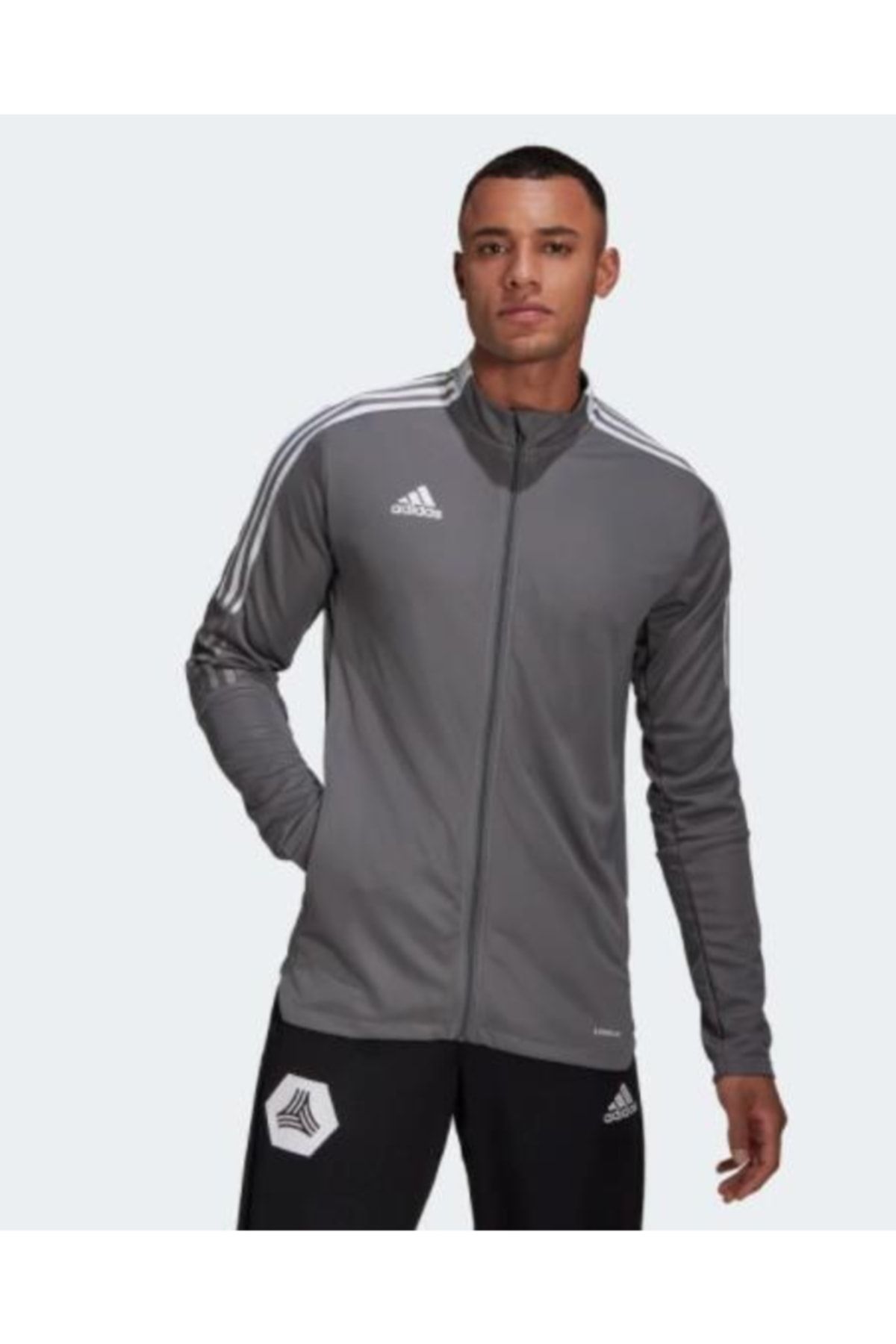 Adidas track sale jacket grey