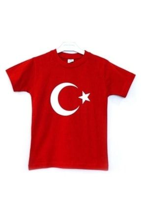 Unısex Ay Yıldız Bayrak Baskılı T-shirt 23 Nisan kısaata121