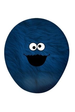 Kurabiye Canavarı Baskılı Bilek Deskteli Ergonomik Mouse Pad Cookie Monster PeraKbcanavarı