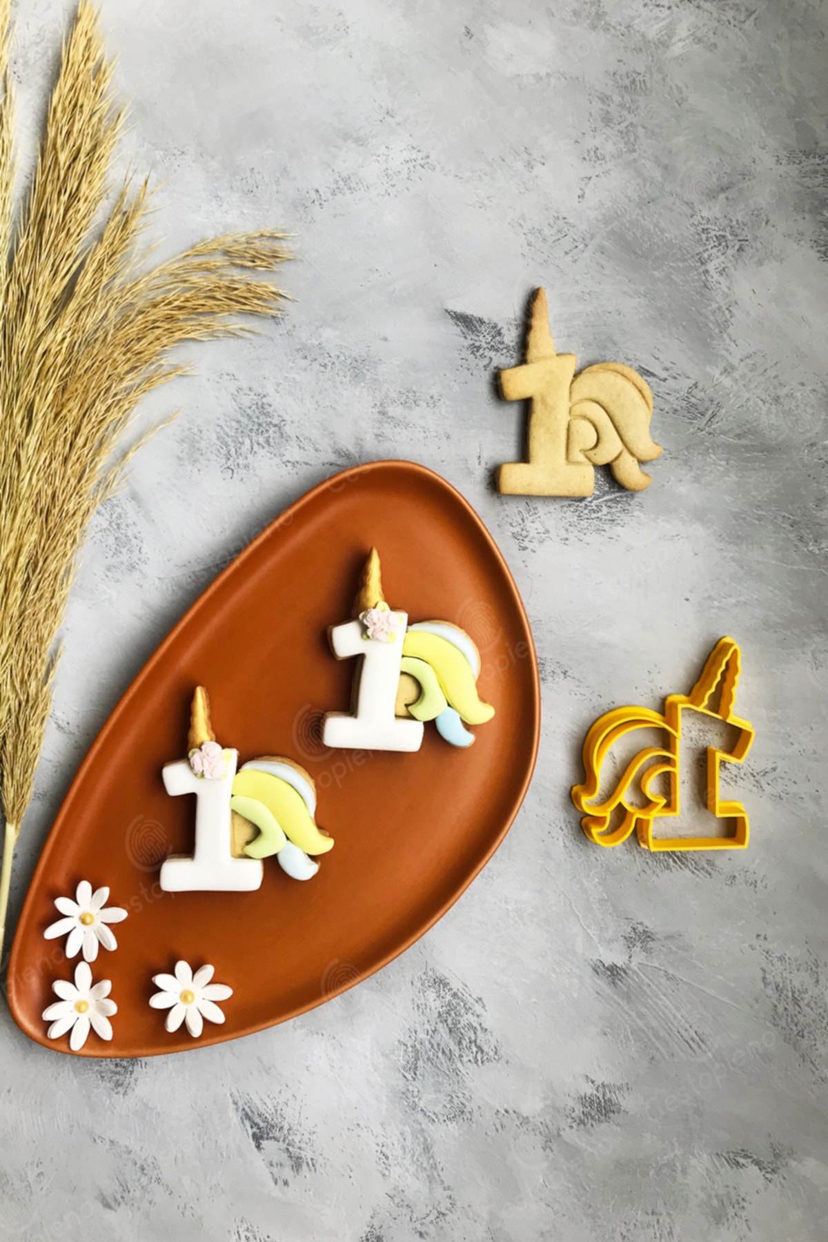 Unicorn Number 1 Cookie Mold