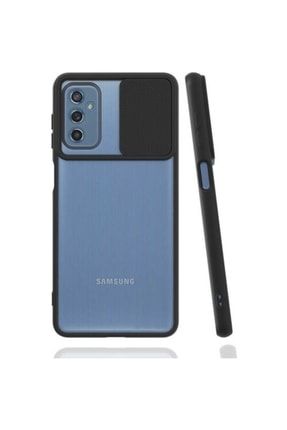 Samsung Galaxy M52 Sürgülü Kaydırmalı Kamera Koruyuculu Mat Buzlu Silikon Kılıf LensiGalaxyM52TamKoruma