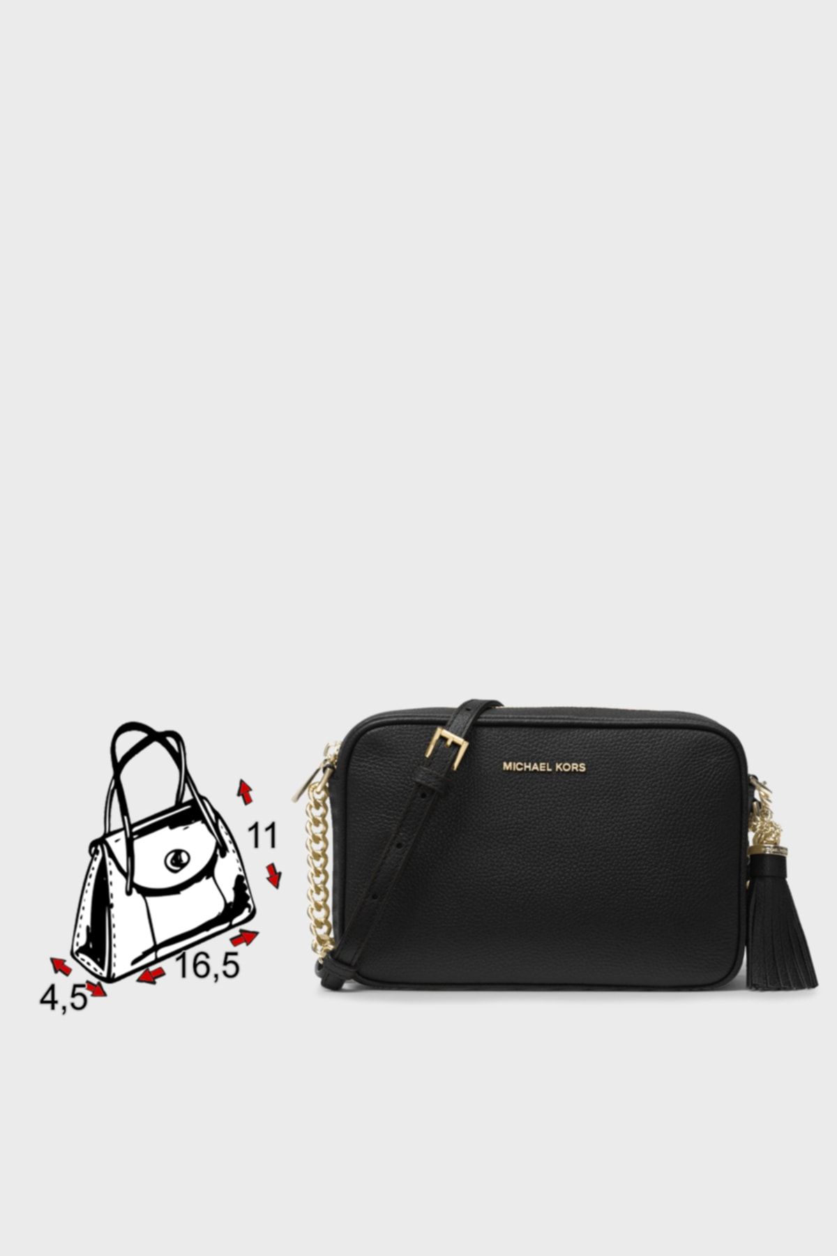 Michael Kors Logolu Ayarlanabilir Uzatma Ask l 100 Deri Jet Set Canta Bayan Canta 32f7ggnm8l 001 Kad n