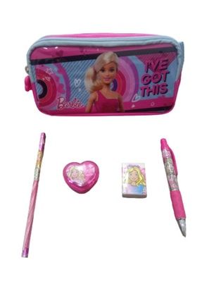 Lisanslı Kalemlik Kırtasiye Seti 5 Parça barbie-kalemlik-set