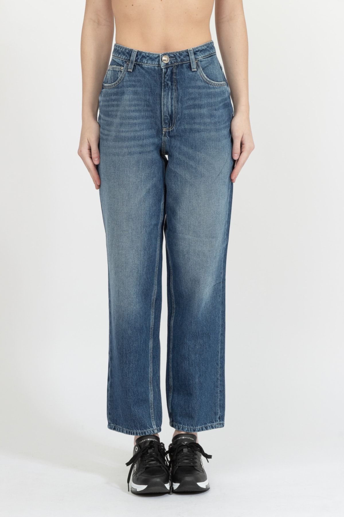 شلوار جین آبی مدل گشاد قد 90 زنانه گس Guess (برند آمریکا)