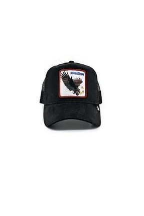 Unisex Siyah Kartal Figürlü Şapka 101-0209-Black