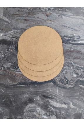 Ahşap Supla 4 Adet Ham Mdf Cnc Kesim 3 Mm Kalınlık 30 Cm Çap Yuvarlak Servis Altı Supla SPL02