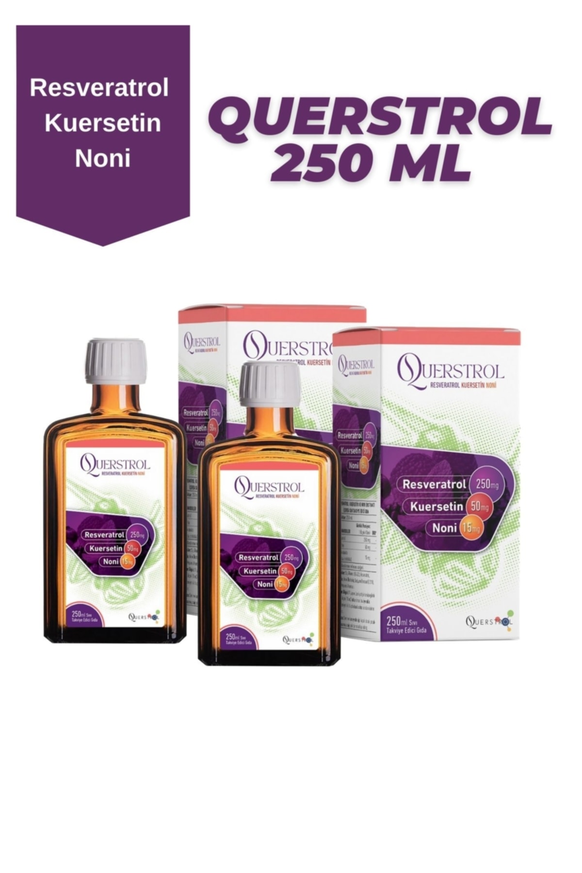 querstrol 250 Ml X 2 Adet Resveratrol Quercetin Takviye Edici