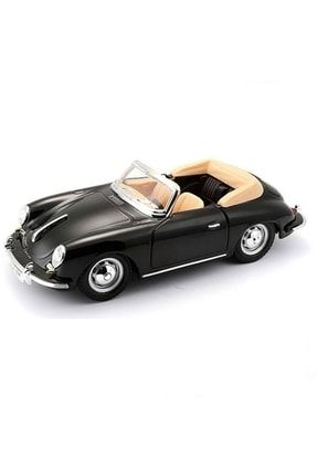 1:24 Burago 1961 Porsche 356 B Cabriolet 1961 Porsche 356b Cabriolet Siyah Araba Klasik Araba SCN60