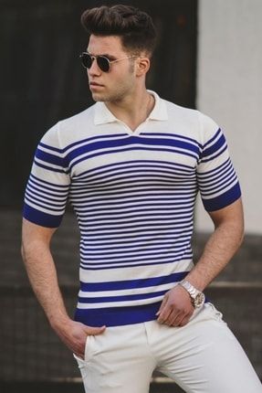 Erkek Saks Polo Yaka T-Shirt 5083