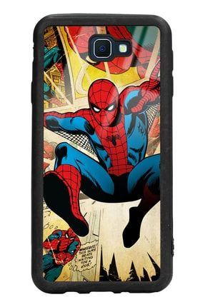 Samsung J7 Prime Spider-man Örümcek Adam Tasarımlı Glossy Telefon Kılıfı samj7primegls3040