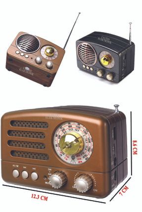Fm Radyo Mini Taşınabilir Müzik Kutusu Nostaljik Radyo Usb Sd Bluetooth Destekli Mp3 Çalar Rt-371 STELLA170
