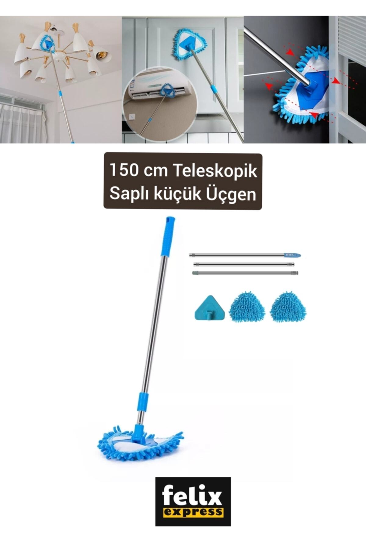felix express Üçgen Temizlik Paspası Toz Fırçası Islak Veya Kuru felix express Üçgen Temizlik Paspası Toz Fırçası Islak Veya Kuru