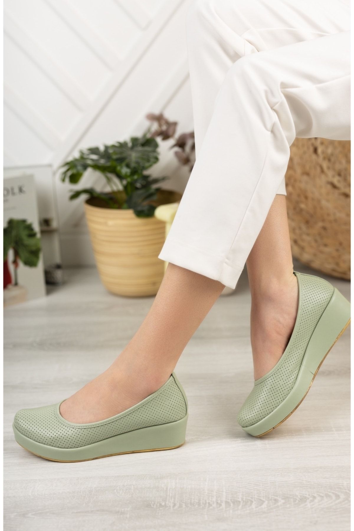 Mint green clearance wedge shoes