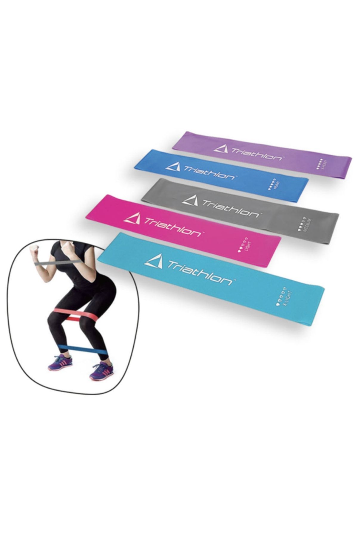 Triathlon Plates Direnç Egzersiz Loop Bandı Lastiği Spor Fitness Jimnastik Direnç Plates Lastiği Lp5