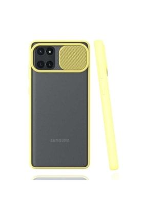 Samsung Galaxy Note 10 Lite A81 Sürgülü Kamera Koruyuculu Mat Buzlu Silikon Kılıf LensiGalaxyNote10LiteA81TamKoruma