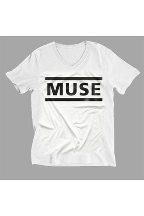 Muse V Yaka Tişört Unisex T-shirt 168640QTF