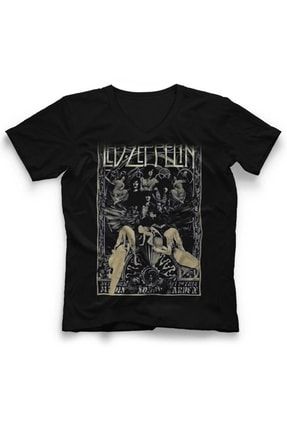 Led Zeppelin V Yaka Tişört Unisex T-shirt 168365QTF