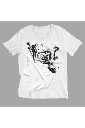 Karate V Yaka Tişört Unisex T-shirt 178980QTF
