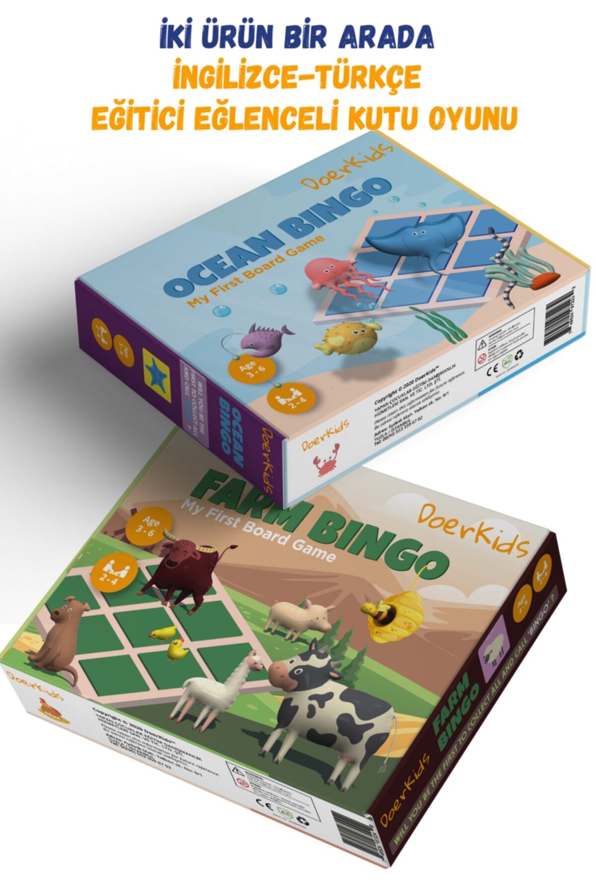 DoerKids Tombala Ikili Set - Temalı Çocuk Tombalası 2-6 Yaş