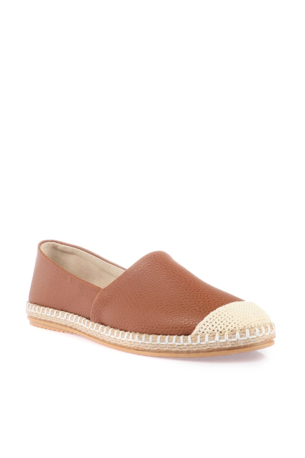 Yaya by Hoti Espadrilles Brown Flat Trendyol