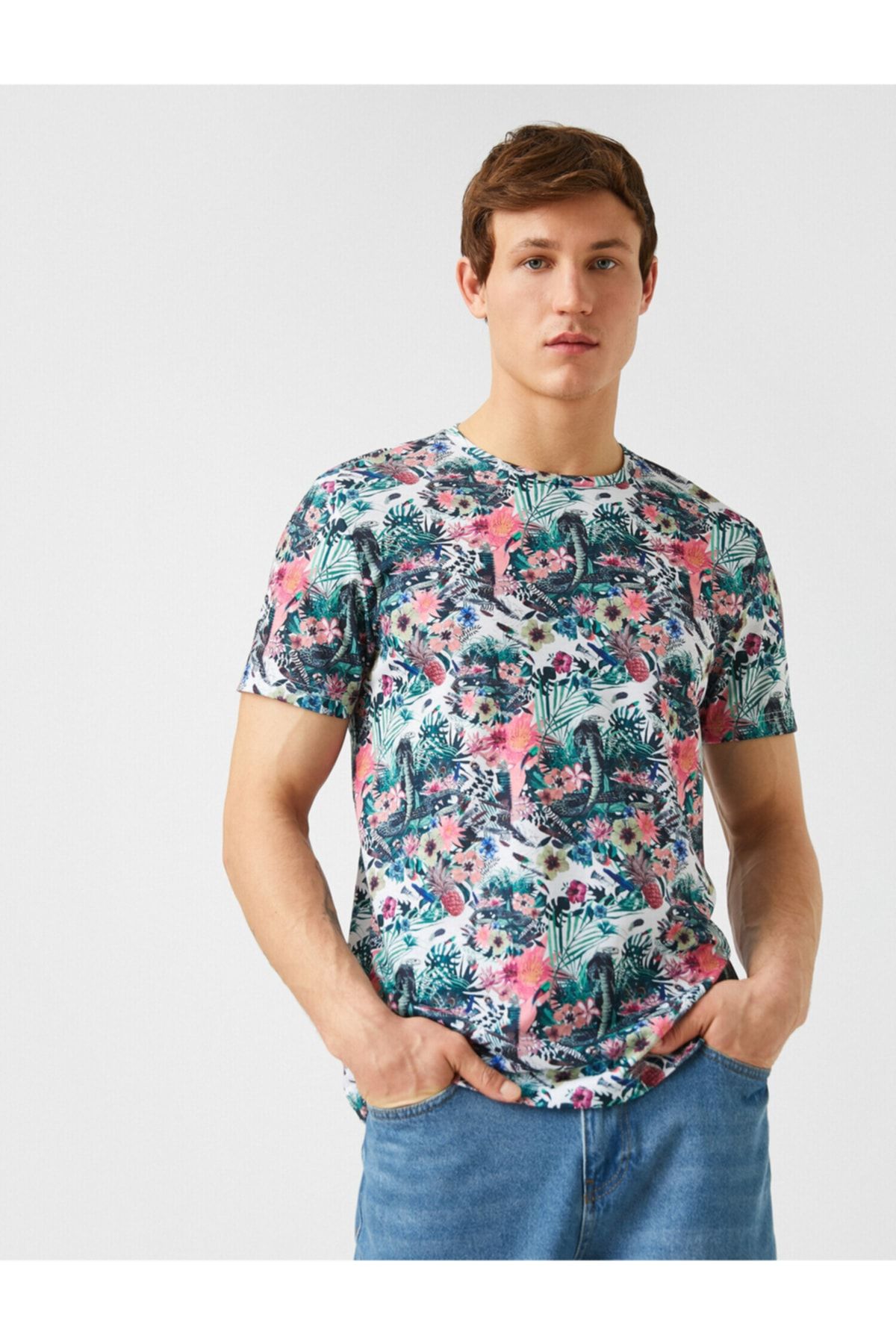 Koton T-Shirt Mehrfarbig Regular Fit FN6690