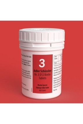 Adler Schüssler No.3 - D12 Biotin Tablet 8681900060039