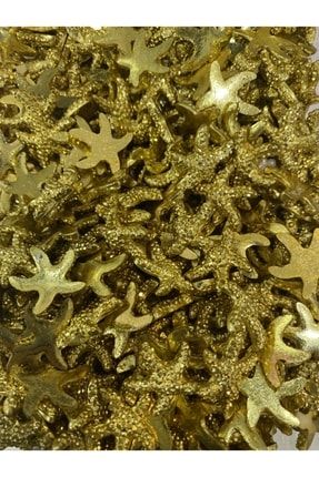 Taşlı Plastik Yıldız 50li Gold 00255