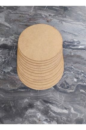 Ahşap Supla 12 Adet Ham Mdf Lazer Kesim 3 Mm Kalınlık 30 Cm Çap Yuvarlak Servis Altı Supla SPL06