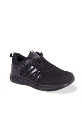 Siyah - Erkek Şeritli Fileli Spor Ayakkabı Sneaker Adx052 TYC00390454943
