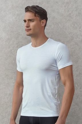 2566 Erkek Premıum Beyaz T-shirt 5965-dr