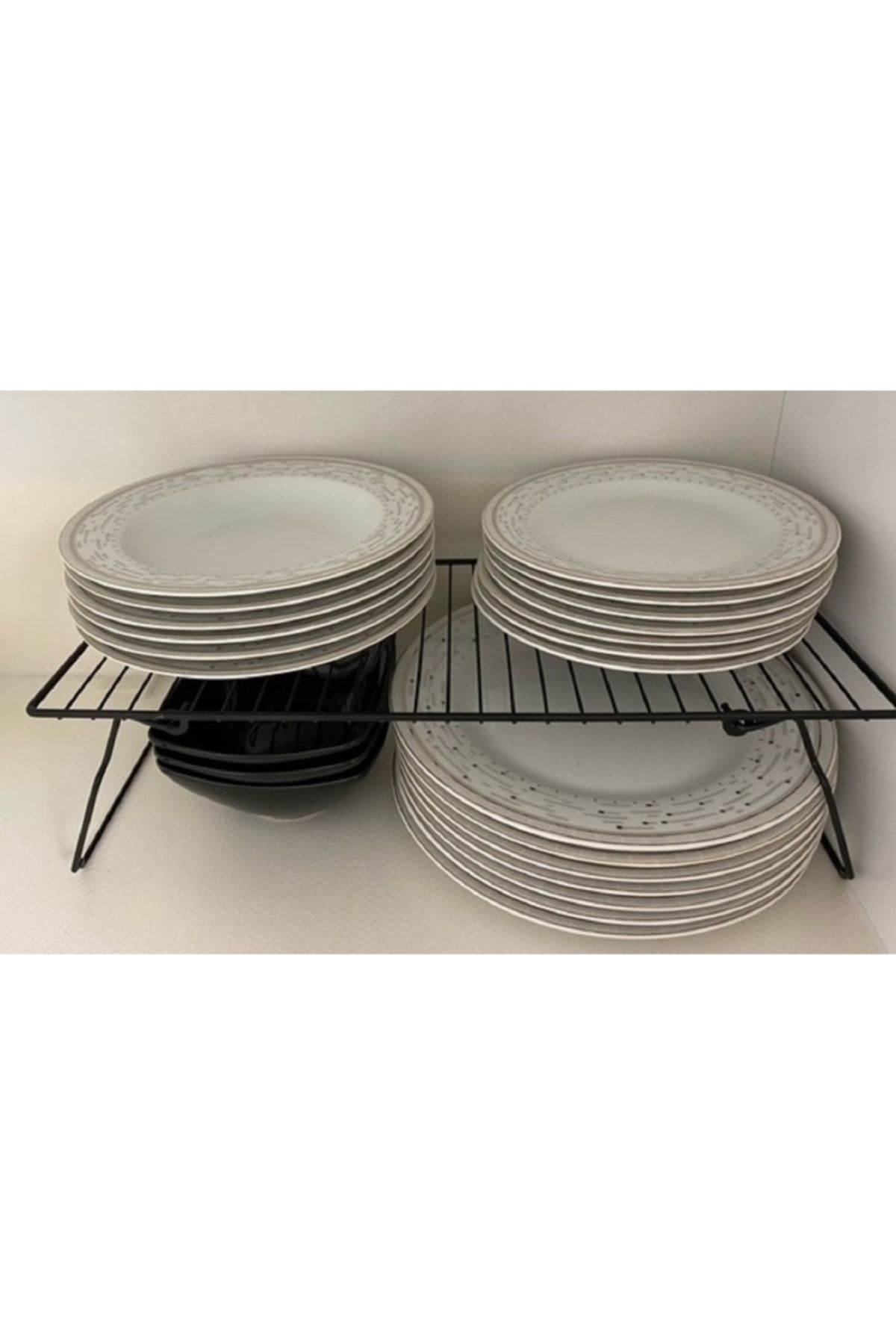 RENK YAPI RÜYASI Negru 3 Bucăți De Calitate, Practic, Din Metal, Bucătărie, Baie, Punte, Raft, Blat, Dulap, Cămară, Organizator - One Size