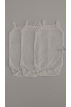 Çıtçıtlı Bebek Badi 3 Lü Paket Beyaz Renk 180220223