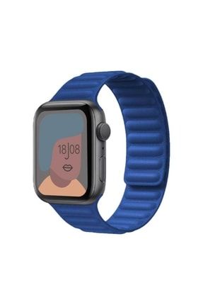 Apple Watch 45 mm Uyumlu Mavi Baklalı Kordon GGKRDN00006