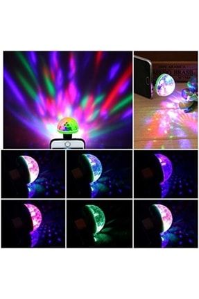 Sese Duyarlı Usb Girişli Rgb Renkli Mini Disko Topu Led Lambası - Ev - Araç -82422-7bc04