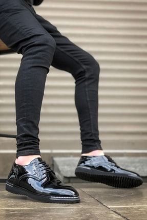 Siyah Rugan Klasik Erkek Ayakkabı B197