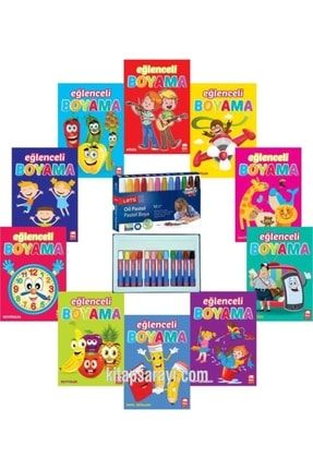 Eğlenceli Boyama Seti 10 Kitap + Pastel Boya 9995000000901