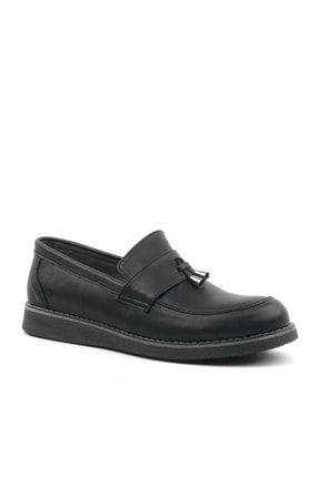 Siyah Mat Loafer Klasik Çocuk Ayakkabısı TX5D09CB5821102