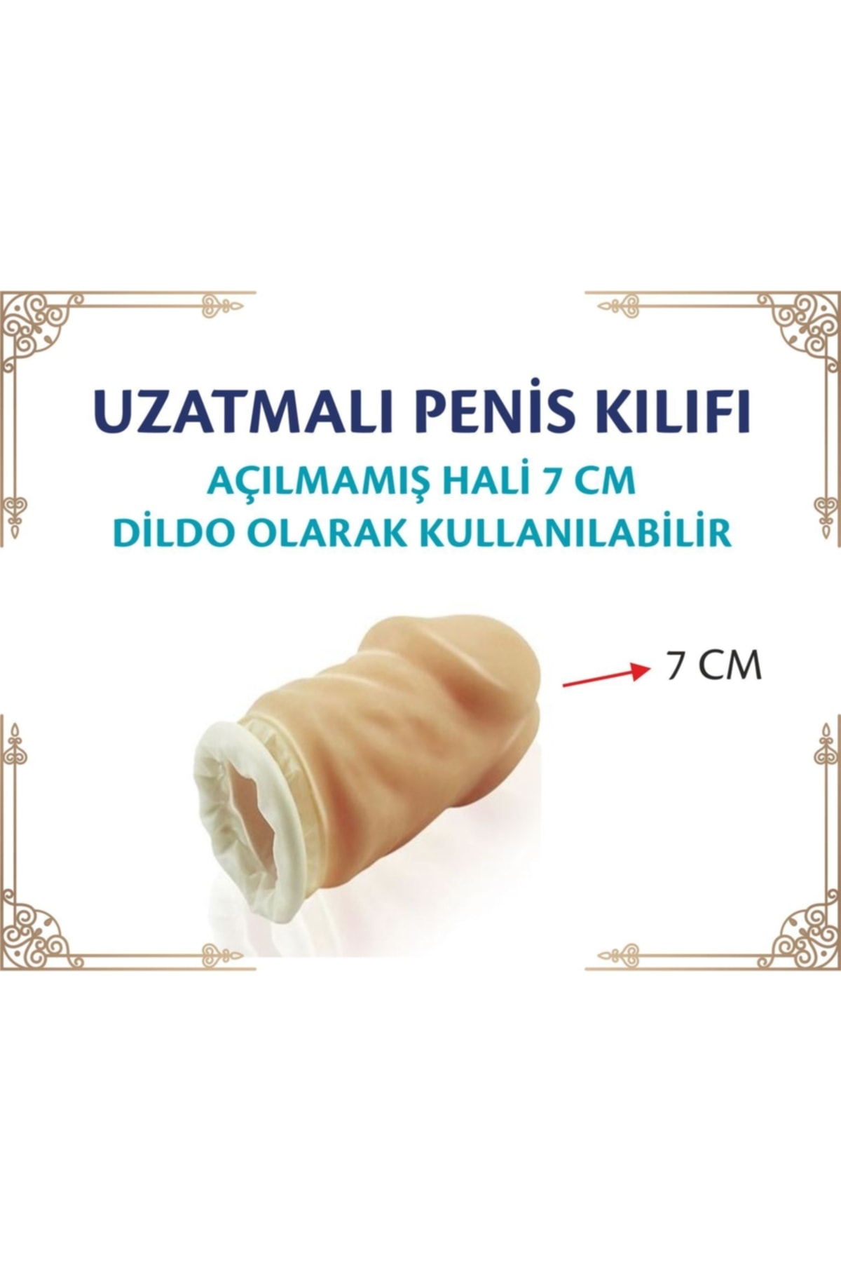 Uzatıcı Penis Kılıfı, 7 Cm Dolgulu Yumuşak Doku, Yıkanabilir Uzatmalı Dolgulu Penis Kılıfı 4