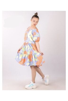 Kız Çocuk Renkli Elbise PZ100594MAK